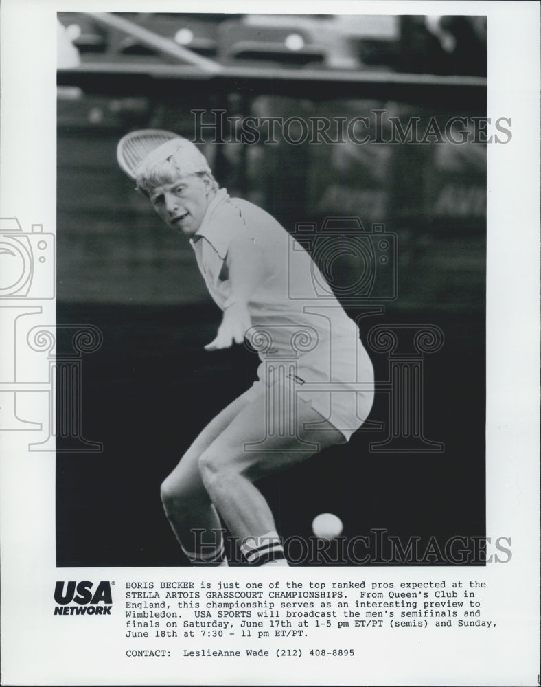 Press Photo Boris Becker Stella Artois Grasscourt Championships Tennis - Historic Images