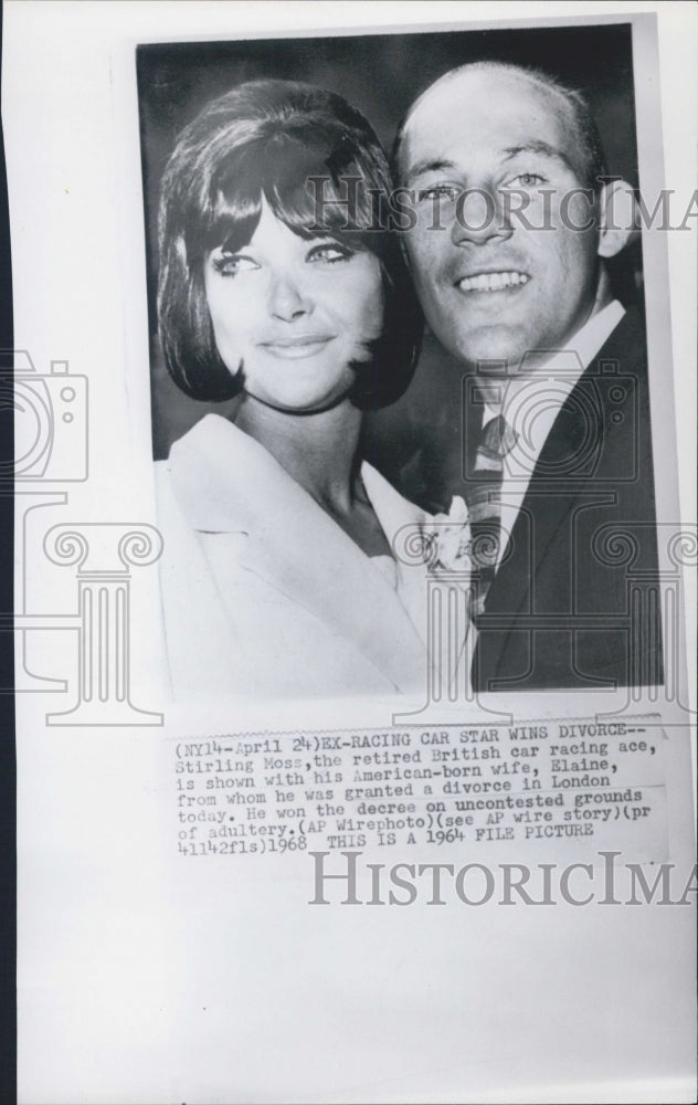 1968 Press Photo Stirling Moss wife Elaine Granted divorce - RSG42621 - Historic Images