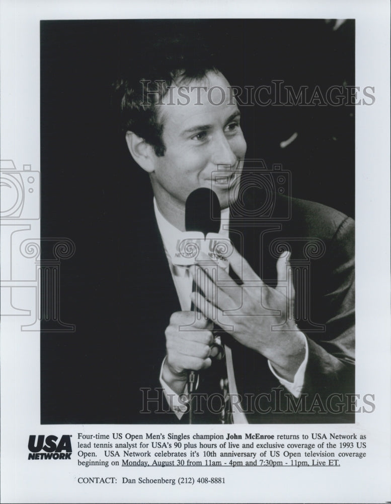 1993 Press Photo John McEnroe,tennis star - Historic Images