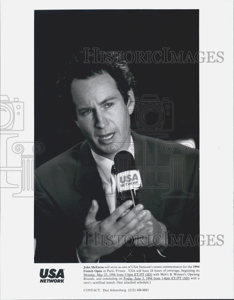 1994 Press Photo John McEnroe 1994 French Open Coverage - Historic Images