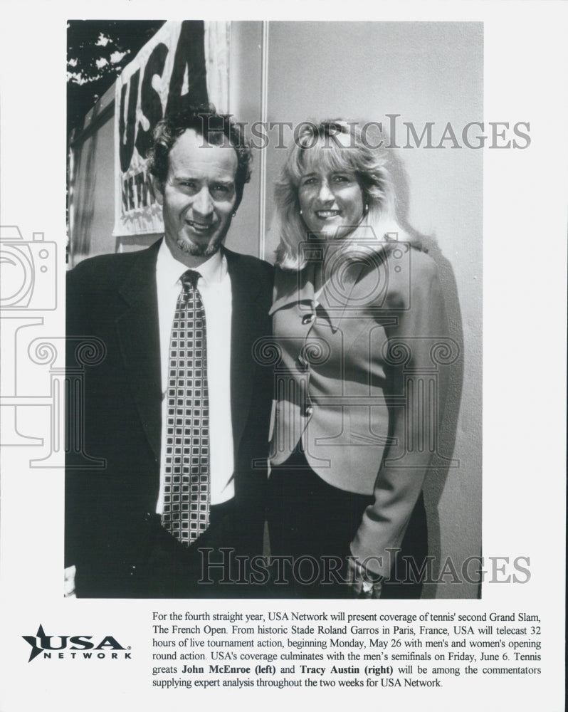 1997 Press Photo John McEnroe Covering French Open - Historic Images