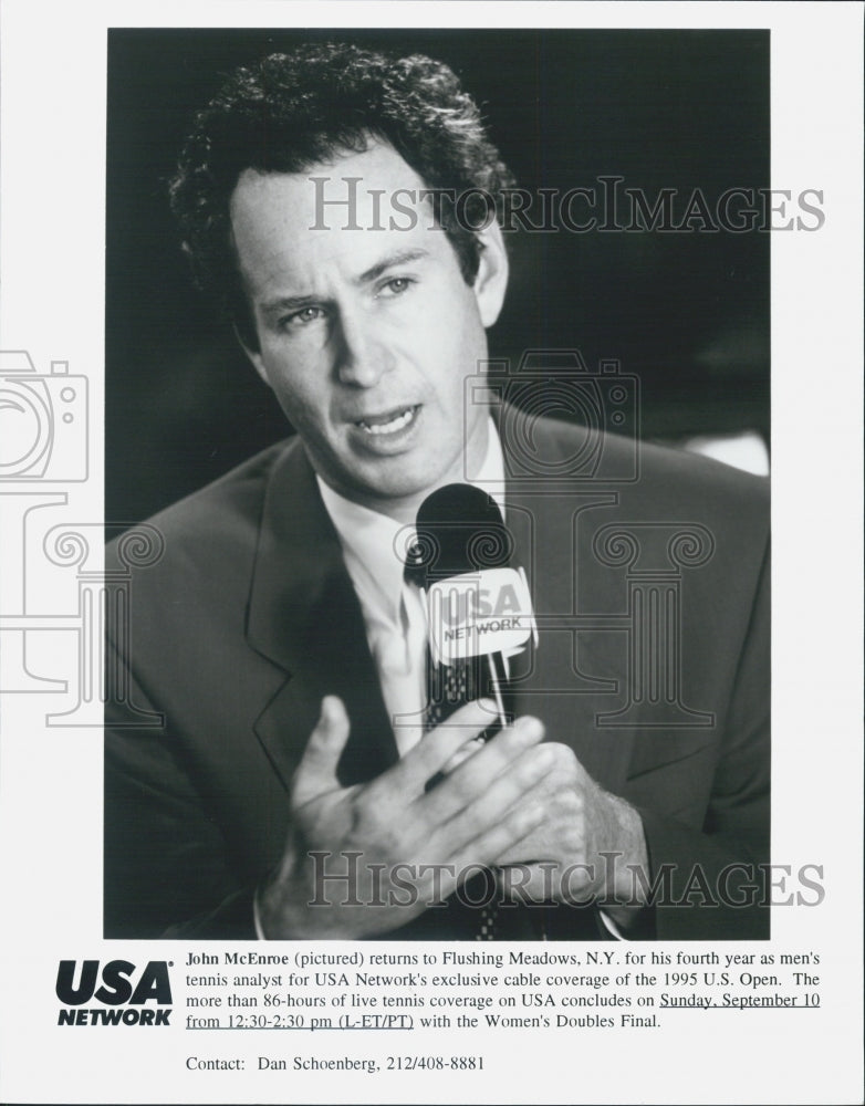 1995 Press Photo John McEnroe Covers US open - Historic Images