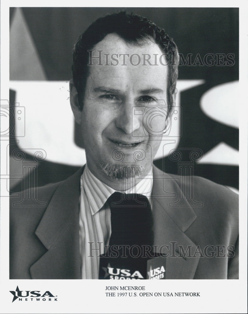 1997 Press Photo John McEnroe Hosts US Open On USA COPY - Historic Images