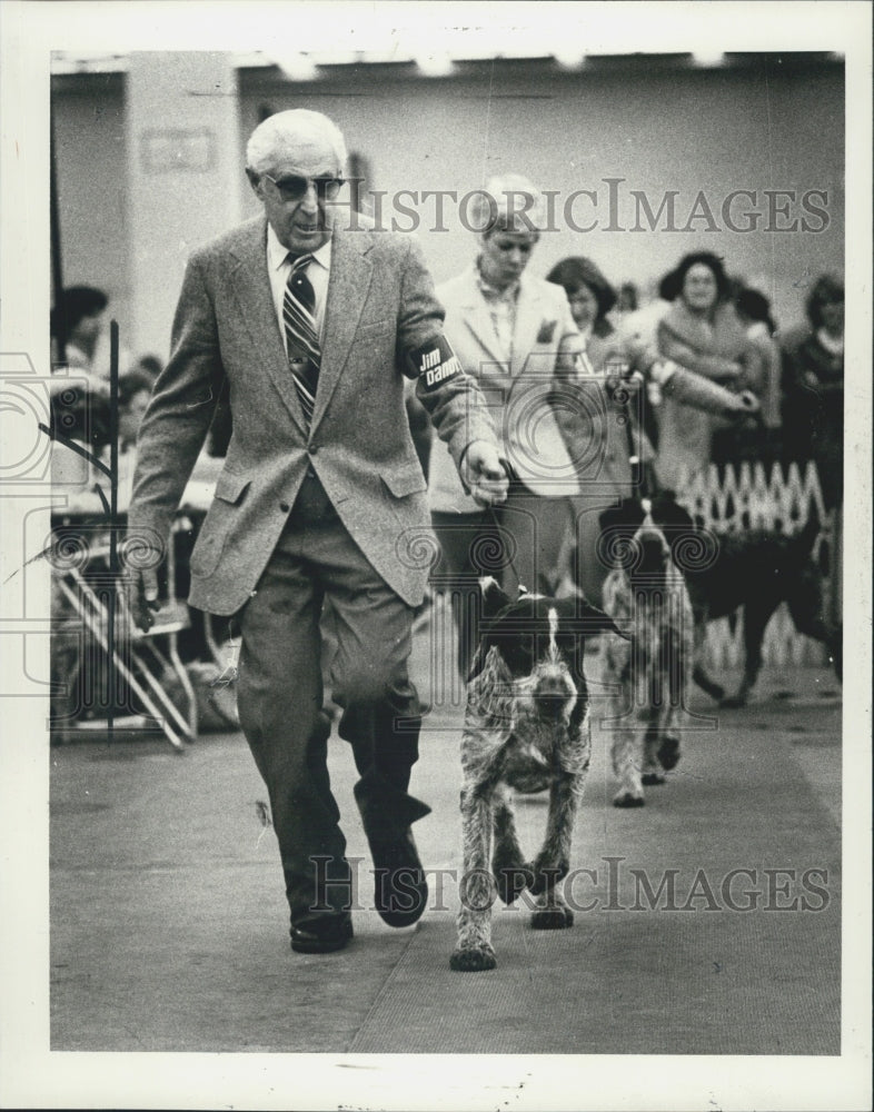 1981 Press Photo Carl Scnelleberg GErman short haired Pointer Kennell Club - Historic Images