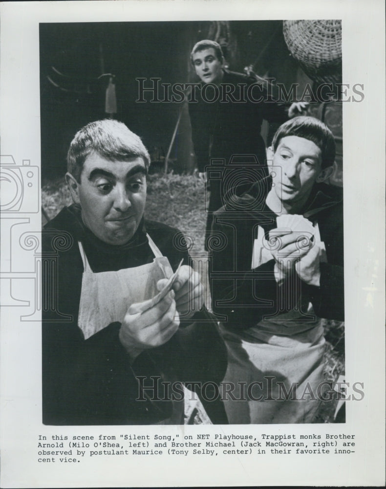 1969 Scene From Silent Song With Milo O&#39;Shea And Jack MacGowan COPY - Historic Images