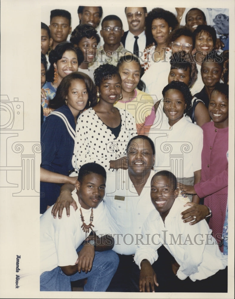 1991 Press Photo Cmdr. LeRoy O&#39;Shielf Austin Station - Historic Images