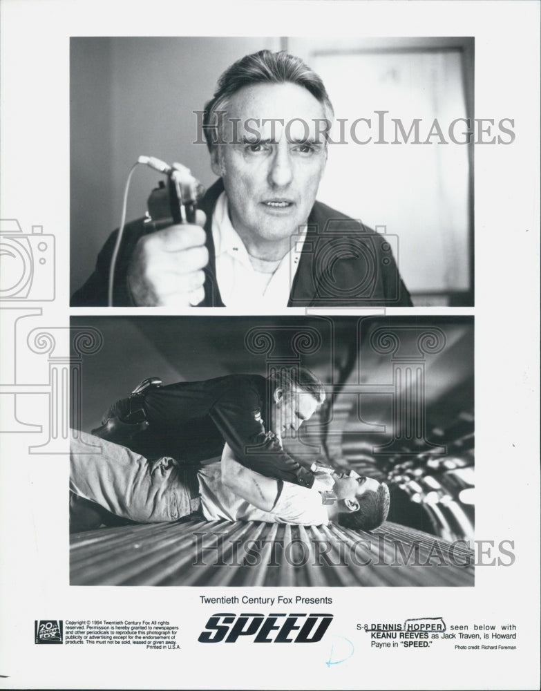 1994 Press Photo Speed Movie Actors Dennis Hopper Keanu Reeves - Historic Images