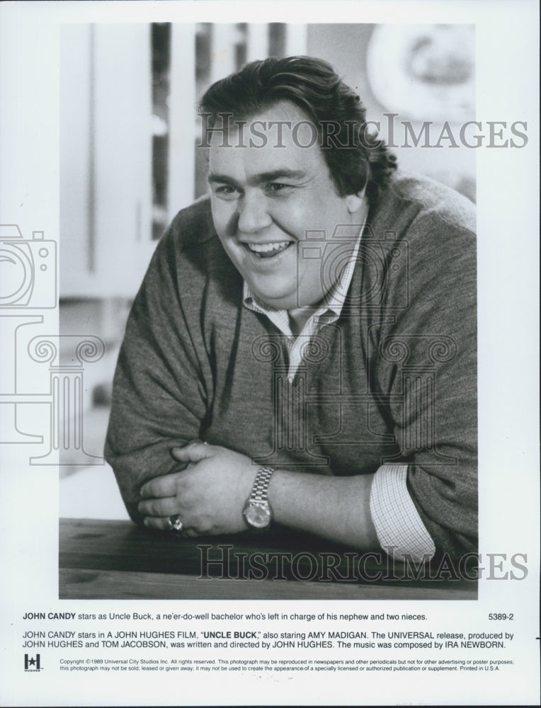 1992 Press Photo John Candy Uncle Buck Movie Actor - Historic Images