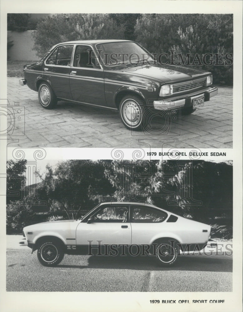 1979 Press Photo Buick Opel Deluxe Sedan &amp; Sport Coupe - Historic Images