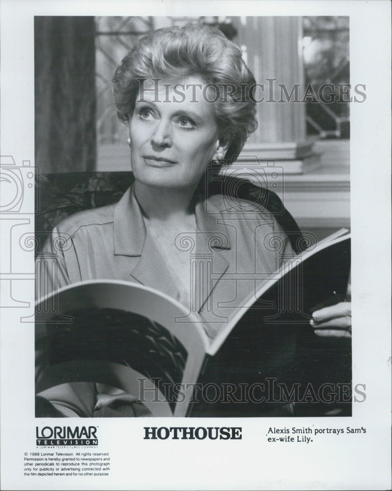 1988 Press Photo Alexis Smith Actress Hothouse Television Series - Historic Images