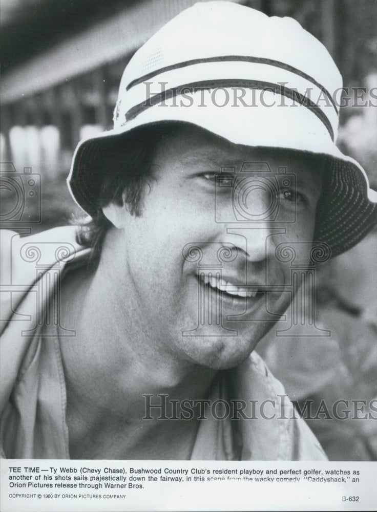 1980 Press Photo Chevy Chase Caddyshack - Historic Images