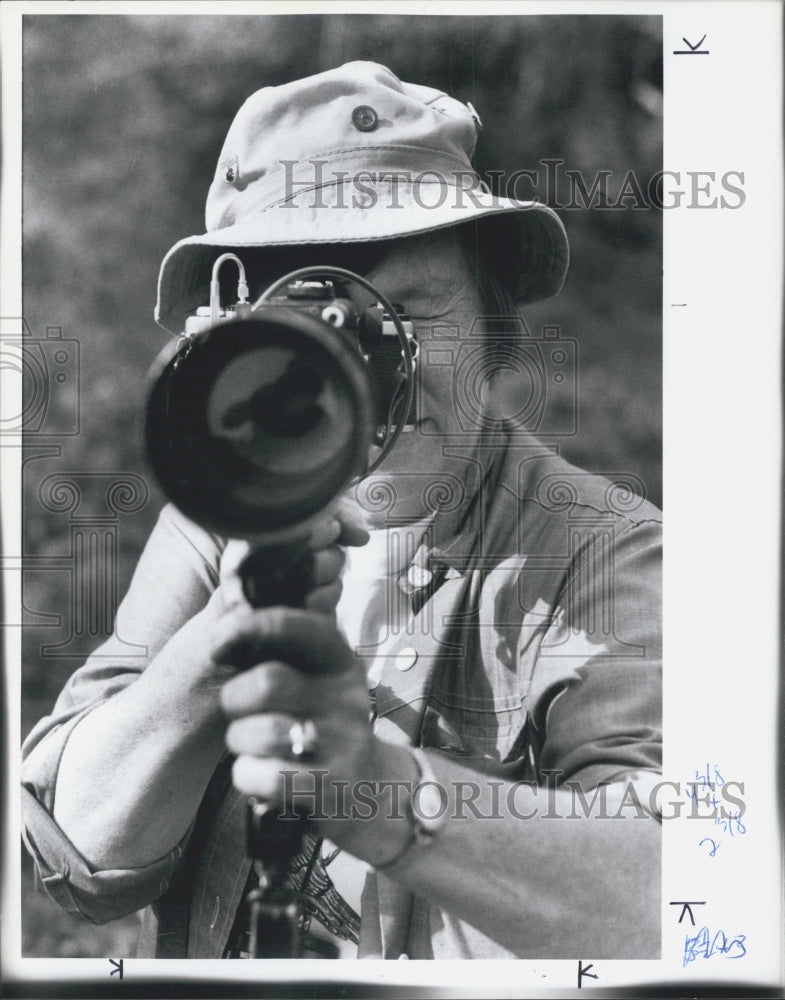 1985 Press Photo photographers bird watchers - Historic Images