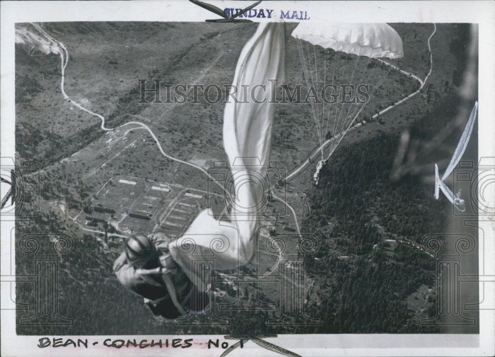 1945 Skydivers Jump From Plane - Historic Images