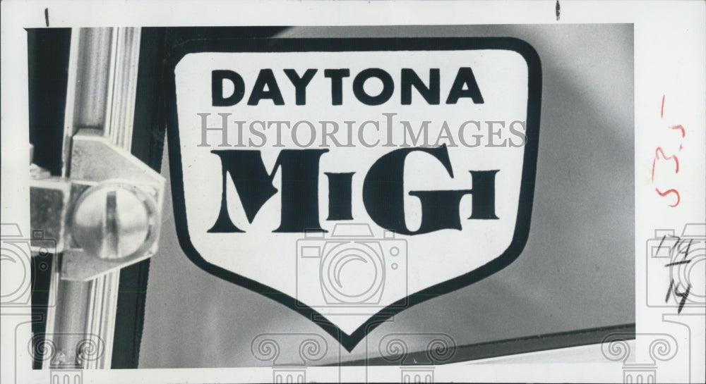 1978 Press Photo Daytona MiGi Patch - Historic Images