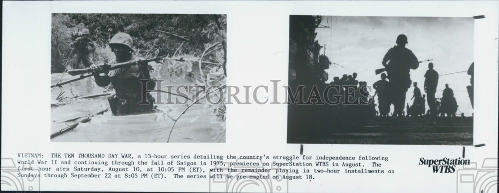 1985 Press Photo Vietnam 13 hour Series war day - Historic Images