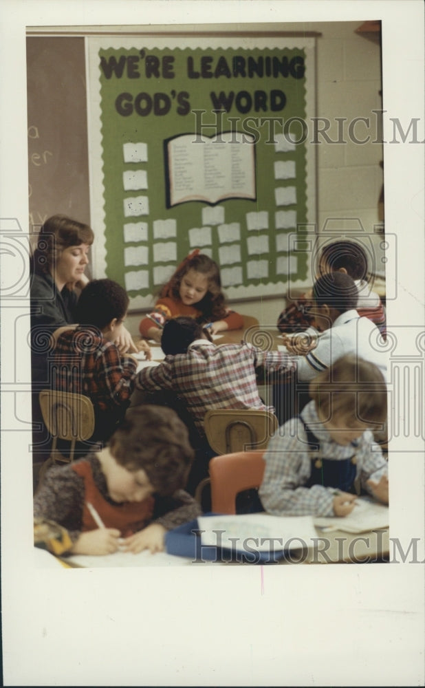 1982 Press Photo Luckett Christian Academy in Royal Oaks, MI - Historic Images