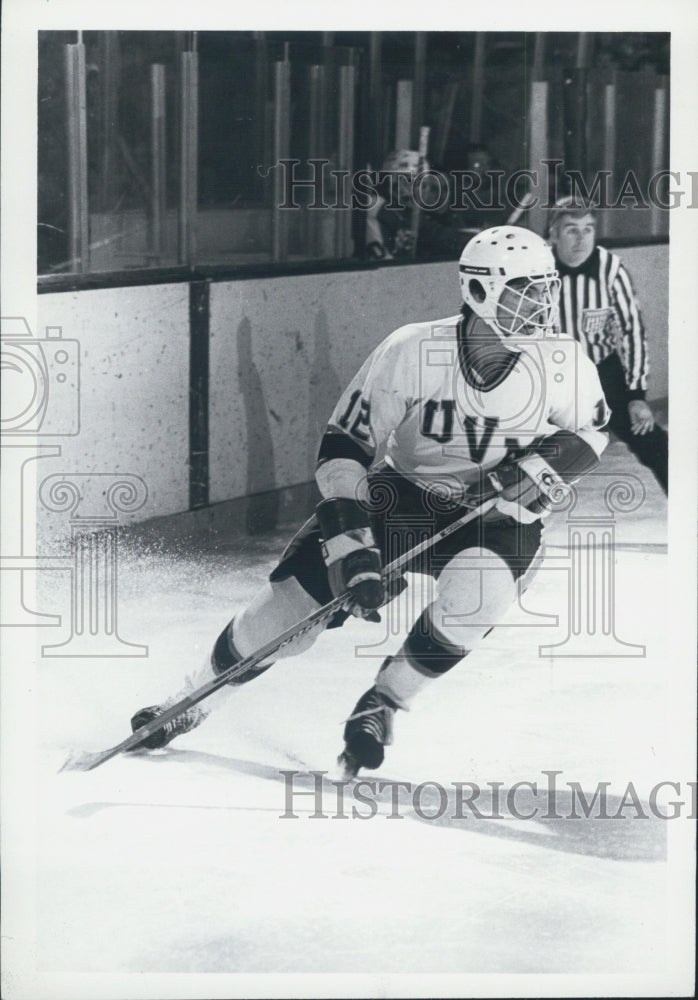 Press Photo Kirk McCaskill Vermont All-American Hockey - Historic Images