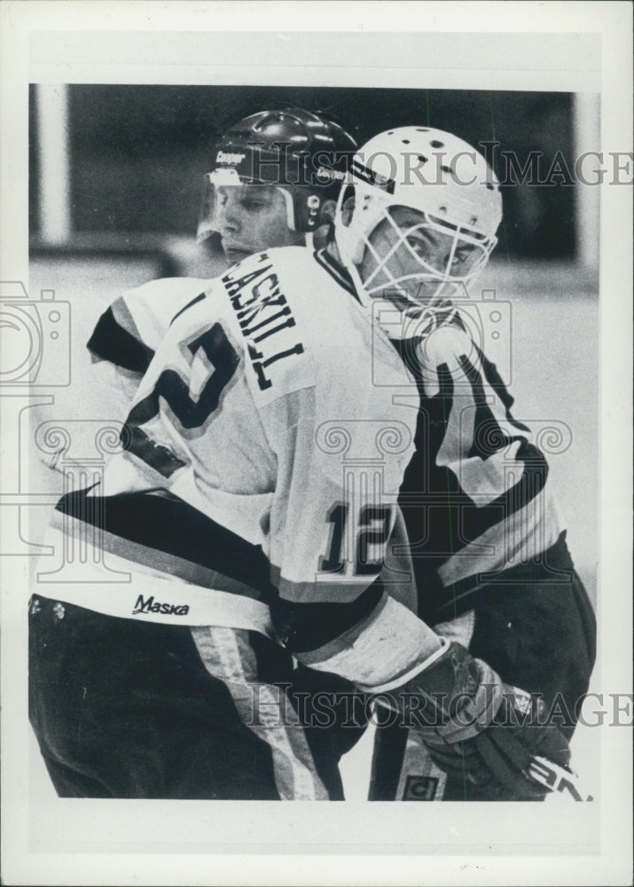 Press Photo Kirk McCaskill Vermont All-American Hockey Player - Historic Images