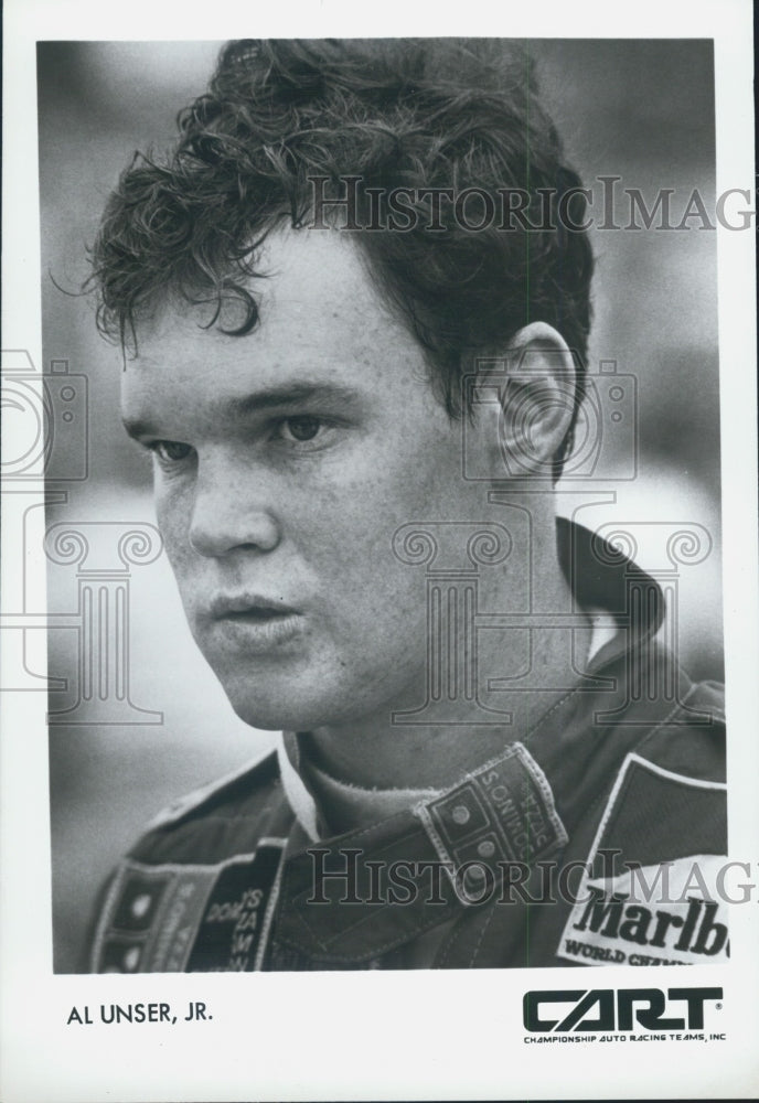 1987 Press Photo Al Unser Jr. Race Driver Championship Auto Racing Team CART - Historic Images