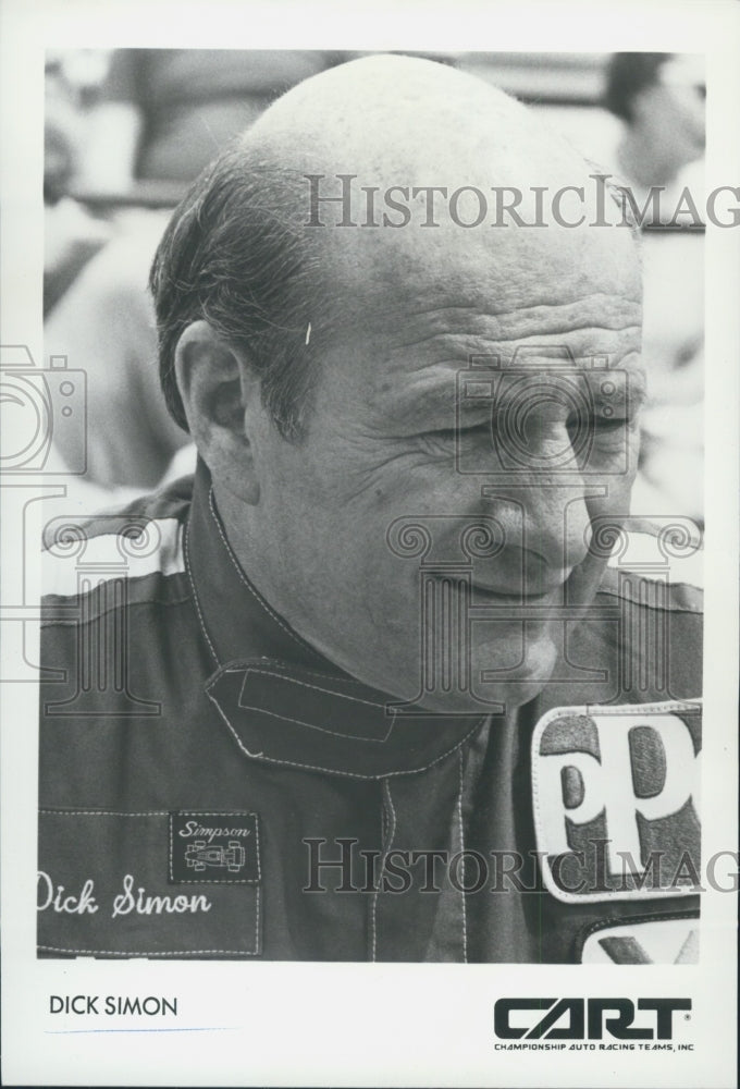 Press Photo Race Car Driver Dick Simon - Historic Images