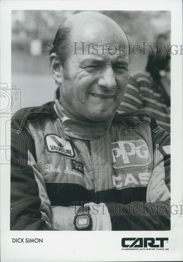 1986 Press Photo Dick Simon Race Car Driver - Historic Images