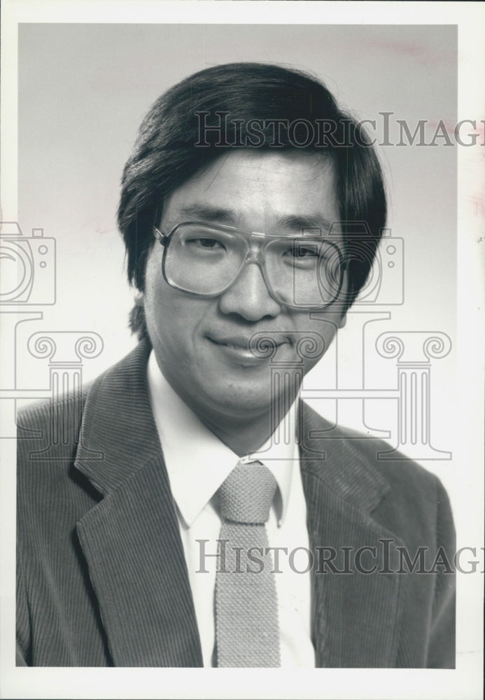 1988 Press Photo Larry Hsu Ph.D. Manager Of Liquid Products Development - Historic Images