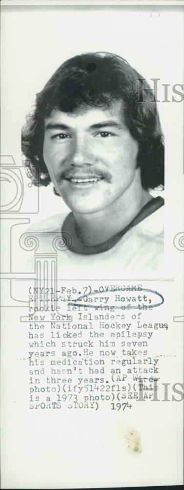 1973 Garry Howatt Rookie for the New York Islanders - Historic Images