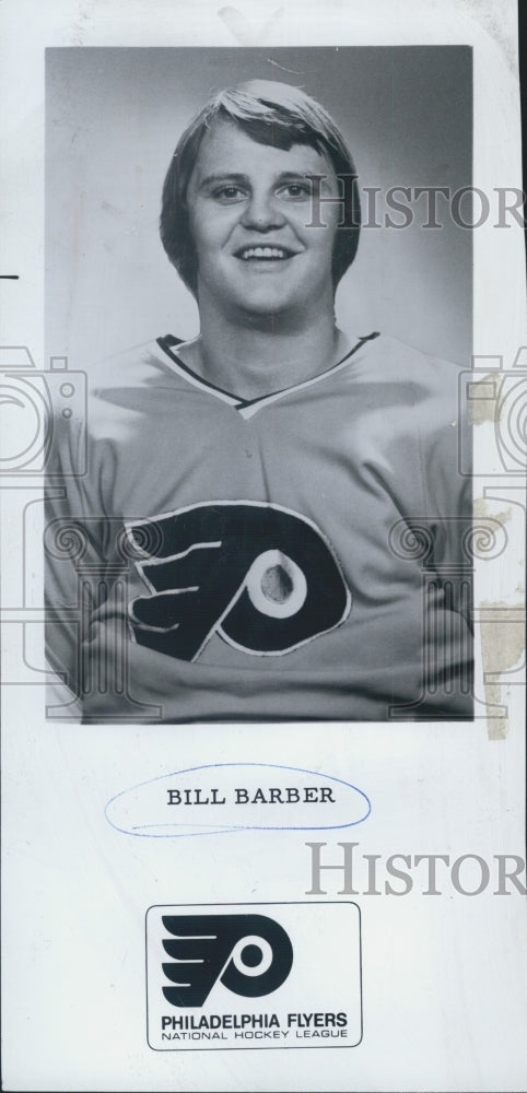 Press Photo Philadelphia Flyers Player Bill Barber Roster Portrait - Historic Images