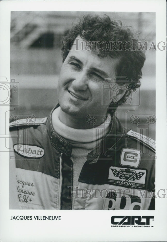 Press Photo Auto Racer Jacques Villeneuve - Historic Images