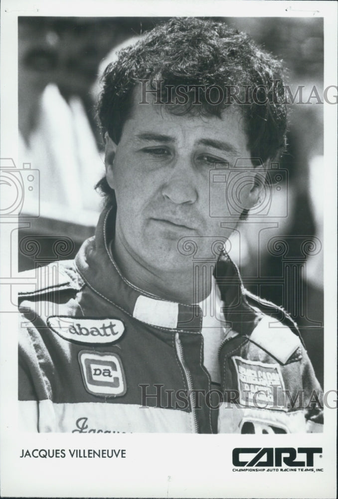 1987 Press Photo Championship Auto Racing Teams Driver Jacques Villeneuve - Historic Images