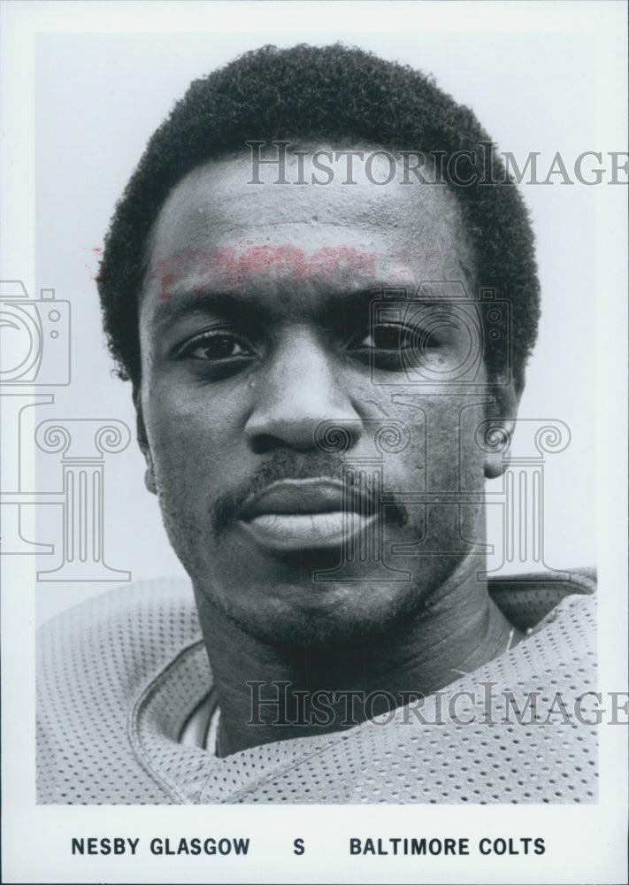Press Photo Baltimore Colts Player Nesby Glasgow - Historic Images