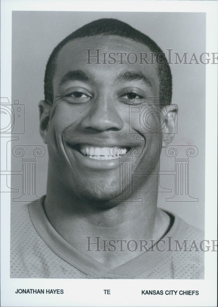 Press Photo Jonathan Hayes, Professional Football Player. - Historic Images