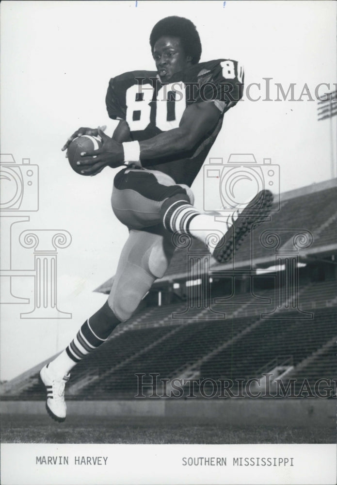 Press Photo Marvin Harvey Southern Mississippi Football player - Historic Images