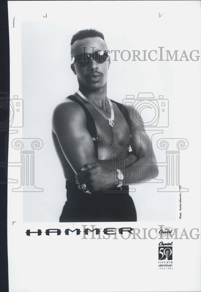 1991 Press Photo American Rapper, Entrepreneur, And Actor M.C. Hammer - Historic Images