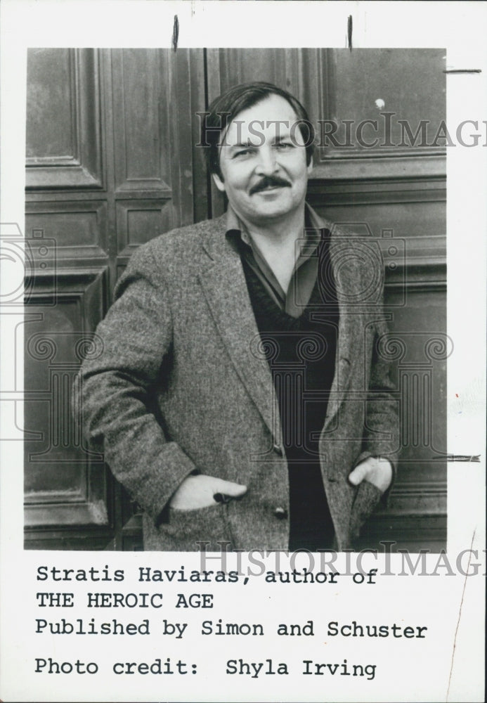 1984 Press Photo Stratis Haviaras Author Heroic Age Writer - Historic Images