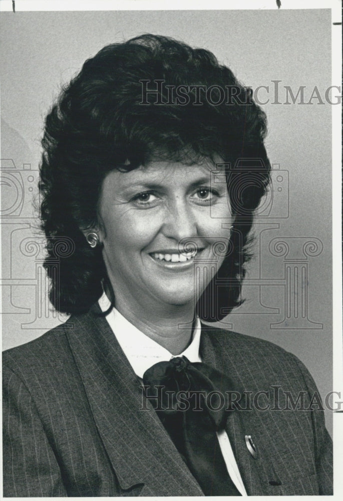 1987 Press Photo Donna Harris GTE Data Services Tampa Florida - Historic Images