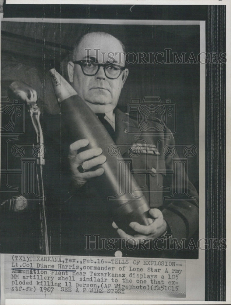 1957 Lt. Col. Duane Harris Commander Lone Star Army Ammunition Plant - Historic Images