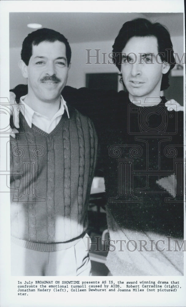 Press Photo Robert Ccarradine, Jonathan Hadary in &quot;As Is&quot; - Historic Images