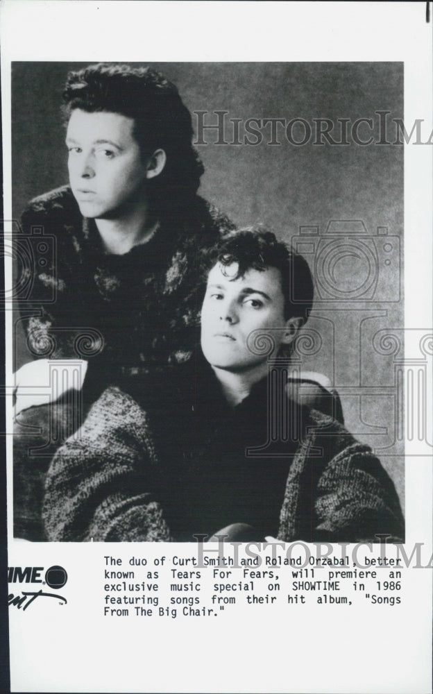 Press Photo Curt Smith, Roland Orzabal from Tears for Fears - Historic Images