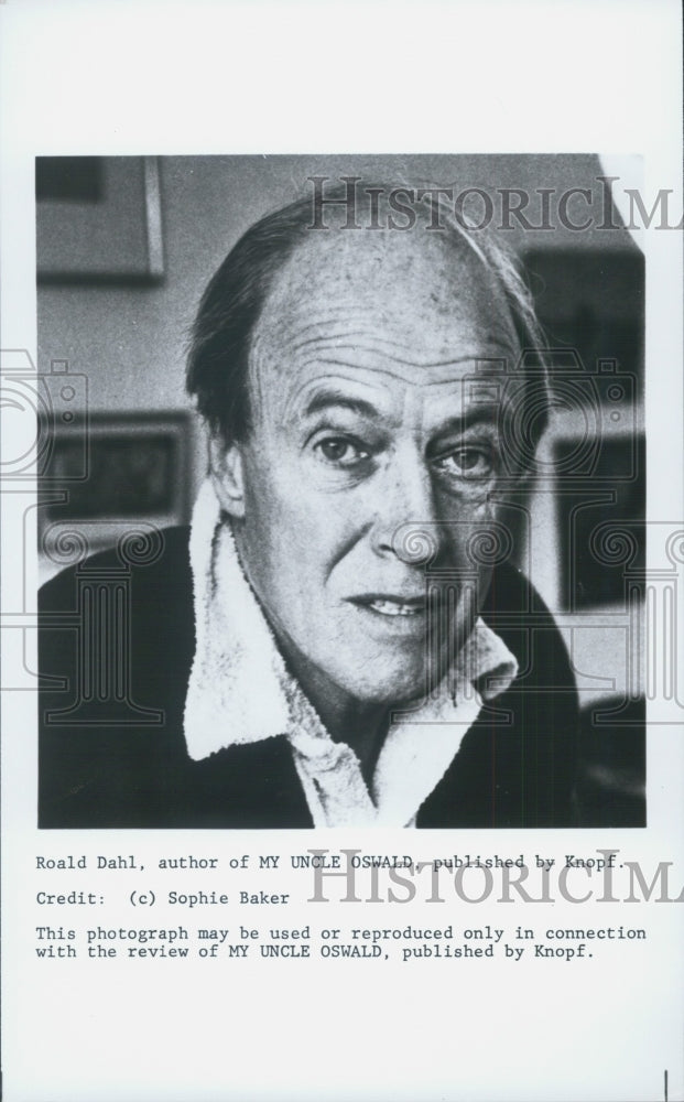 Press Photo Roald Dahl Author Of My Uncle Oswald Published By Knopf - Historic Images