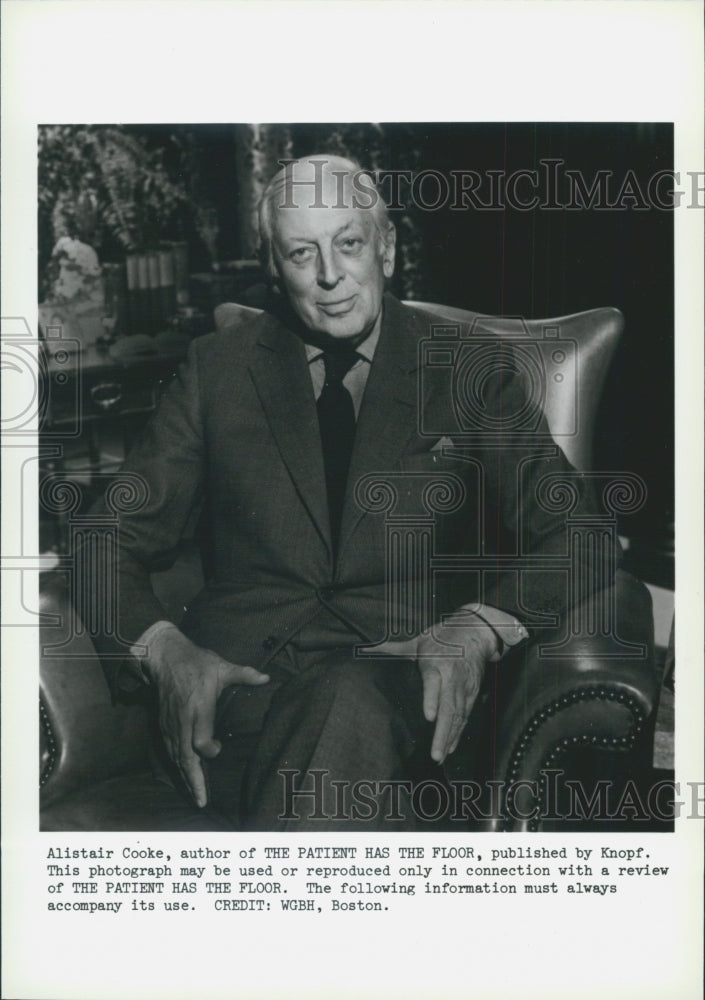 Press Photo Alistair Cooke, author of The Patient Has the Floor - Historic Images