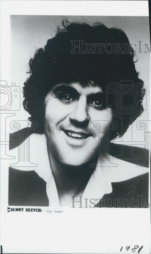 1981 Press Photo Television Host Jay Leno Portrait - Historic Images