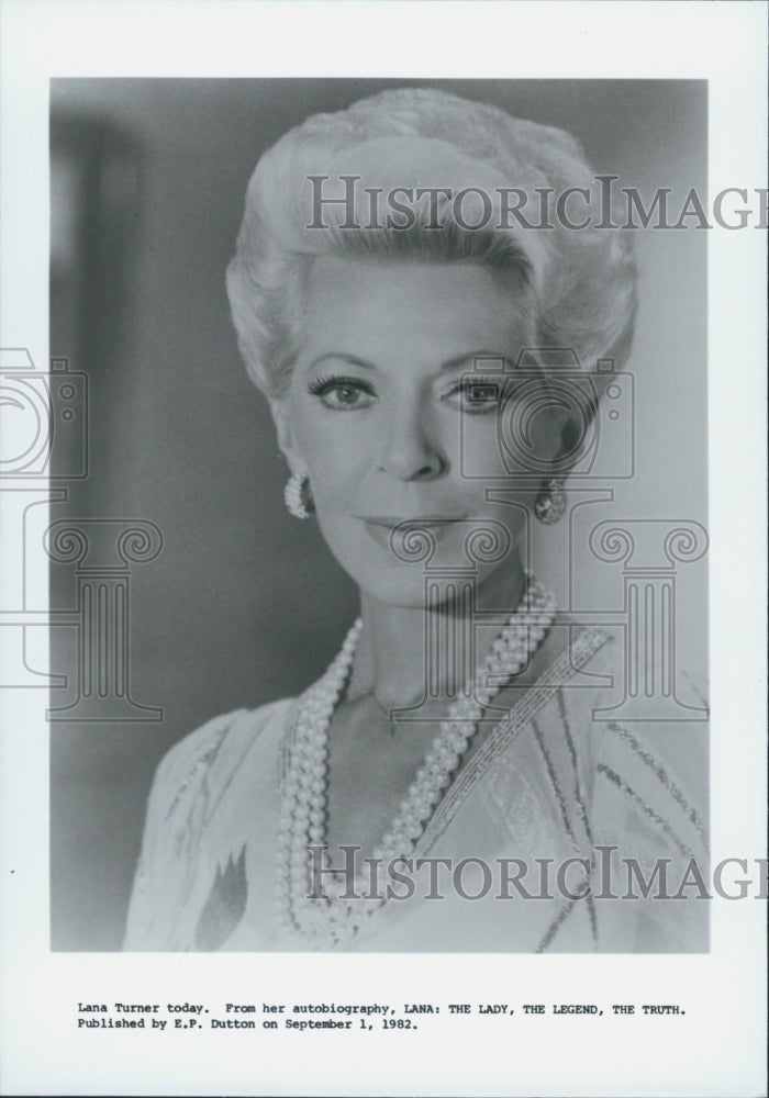 1982 Press Photo Lana Turner - Historic Images