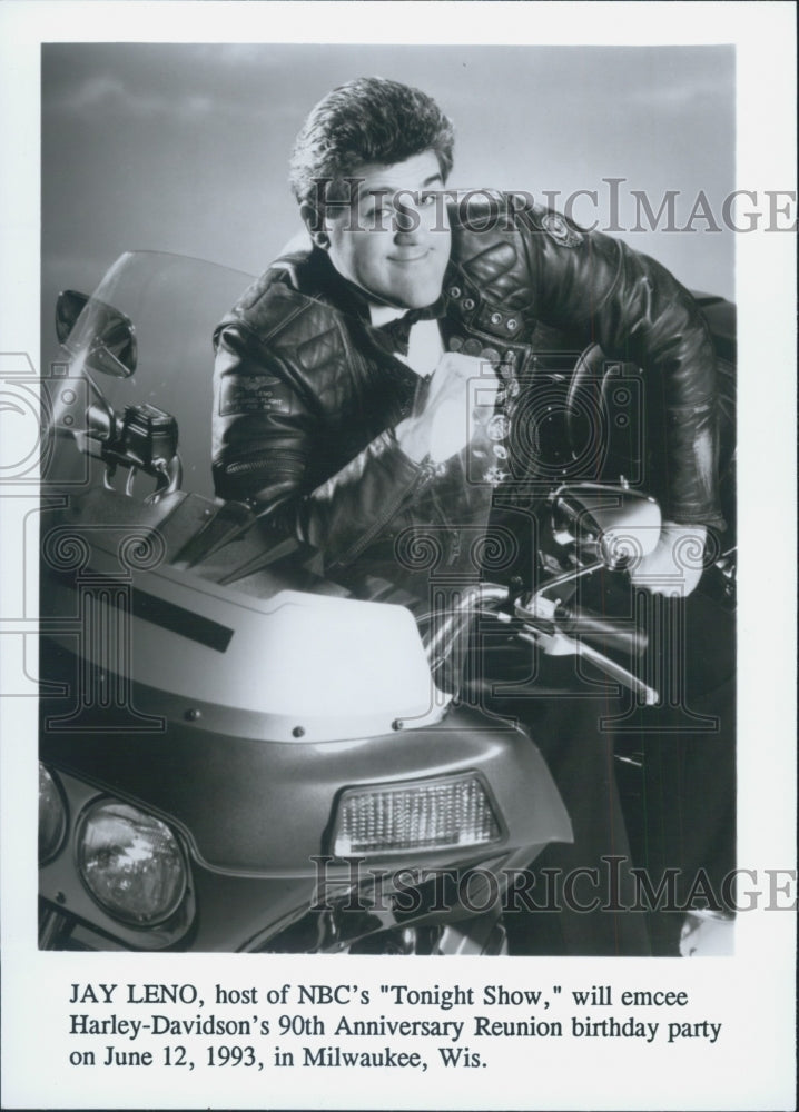 1993 Press Photo Tonight Show TV host Jay Leno - Historic Images