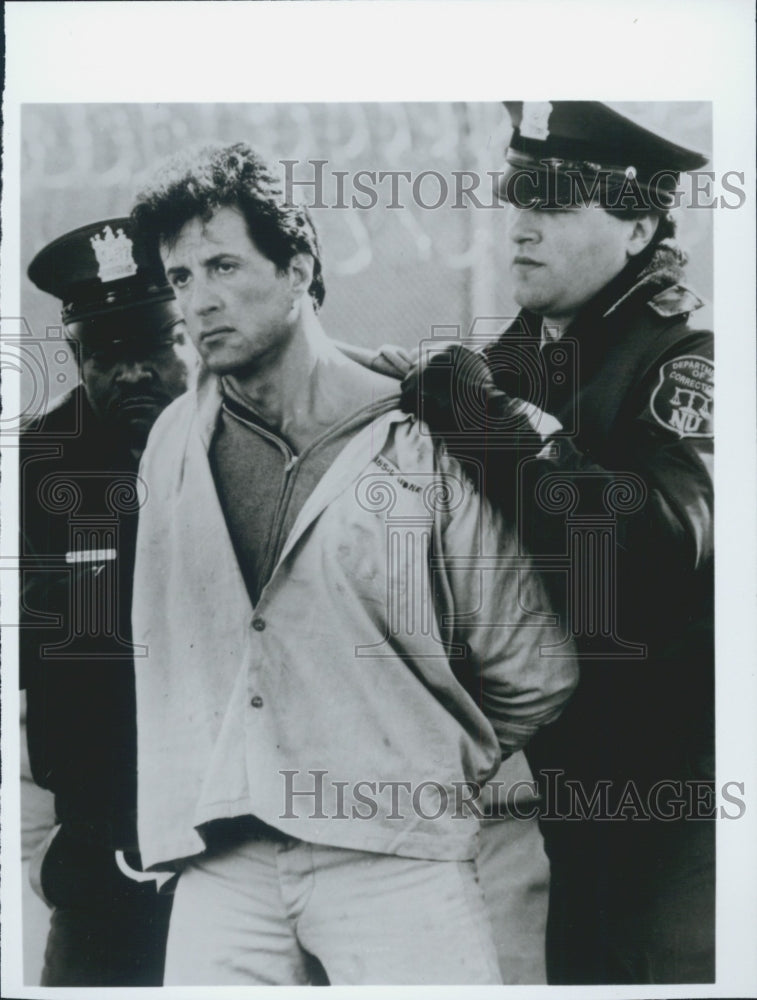 Press Photo Actor Sylvester Stallone in Lock Upen - Historic Images