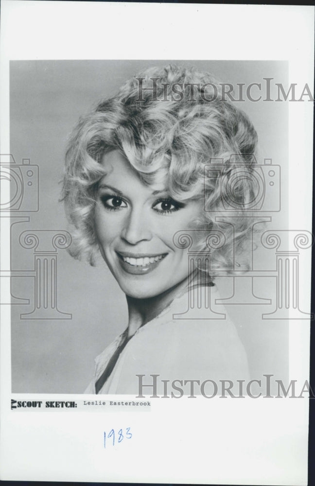 1983 Press Photo Scout Sketch, Leslie Easterbrook. - Historic Images