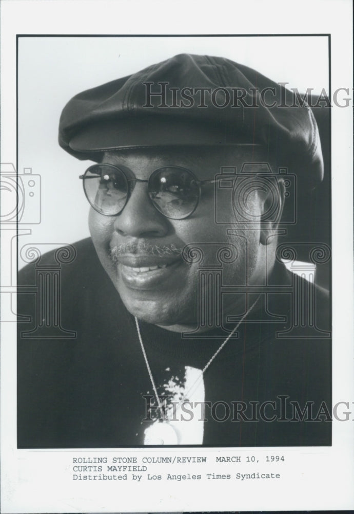 1994 Press Photo Singer Curtis Mayfield - Historic Images