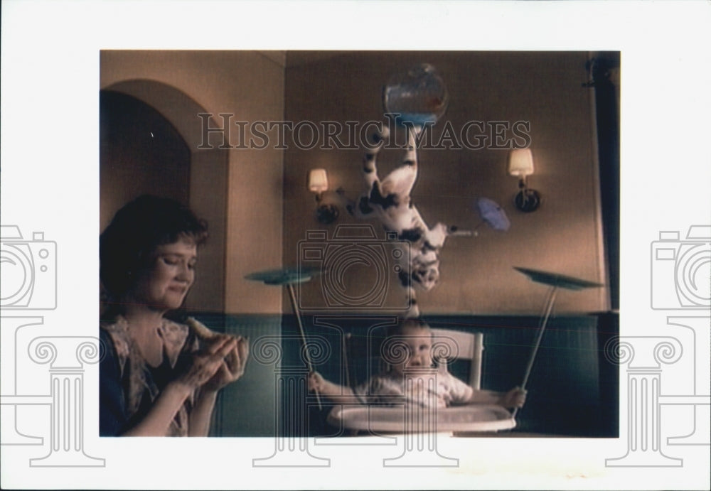 1996 Press Photo &quot;Singing Baby&quot; television commersial - Historic Images