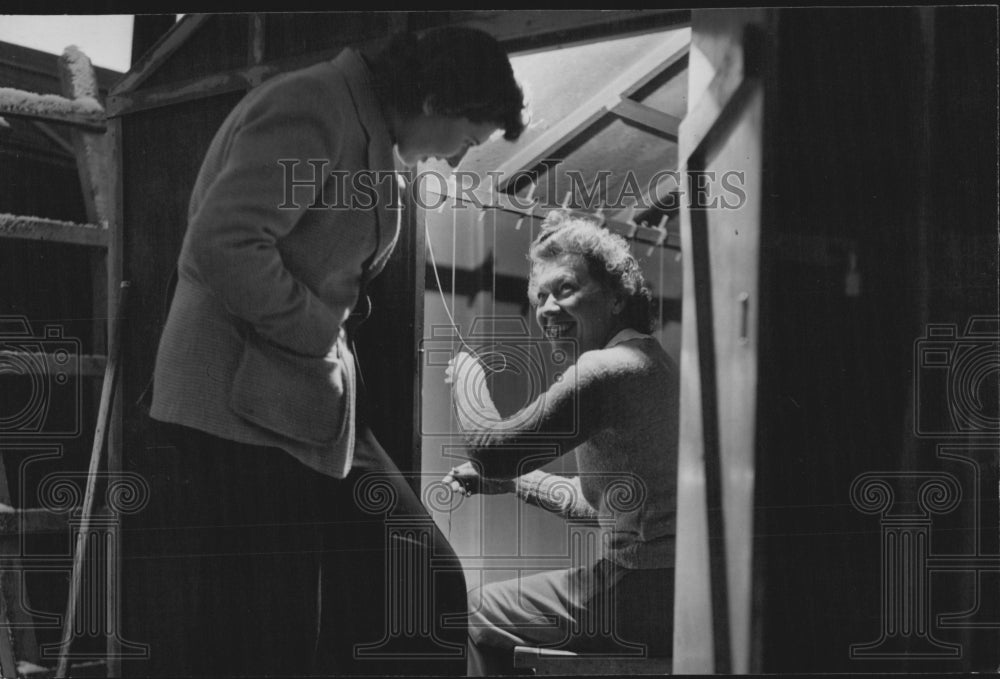 1945 Ice Fishing in Maine. - Historic Images