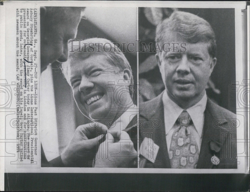 1971 Press Photo Georgia Governor Jimmy Carter Lions International Presidential - Historic Images
